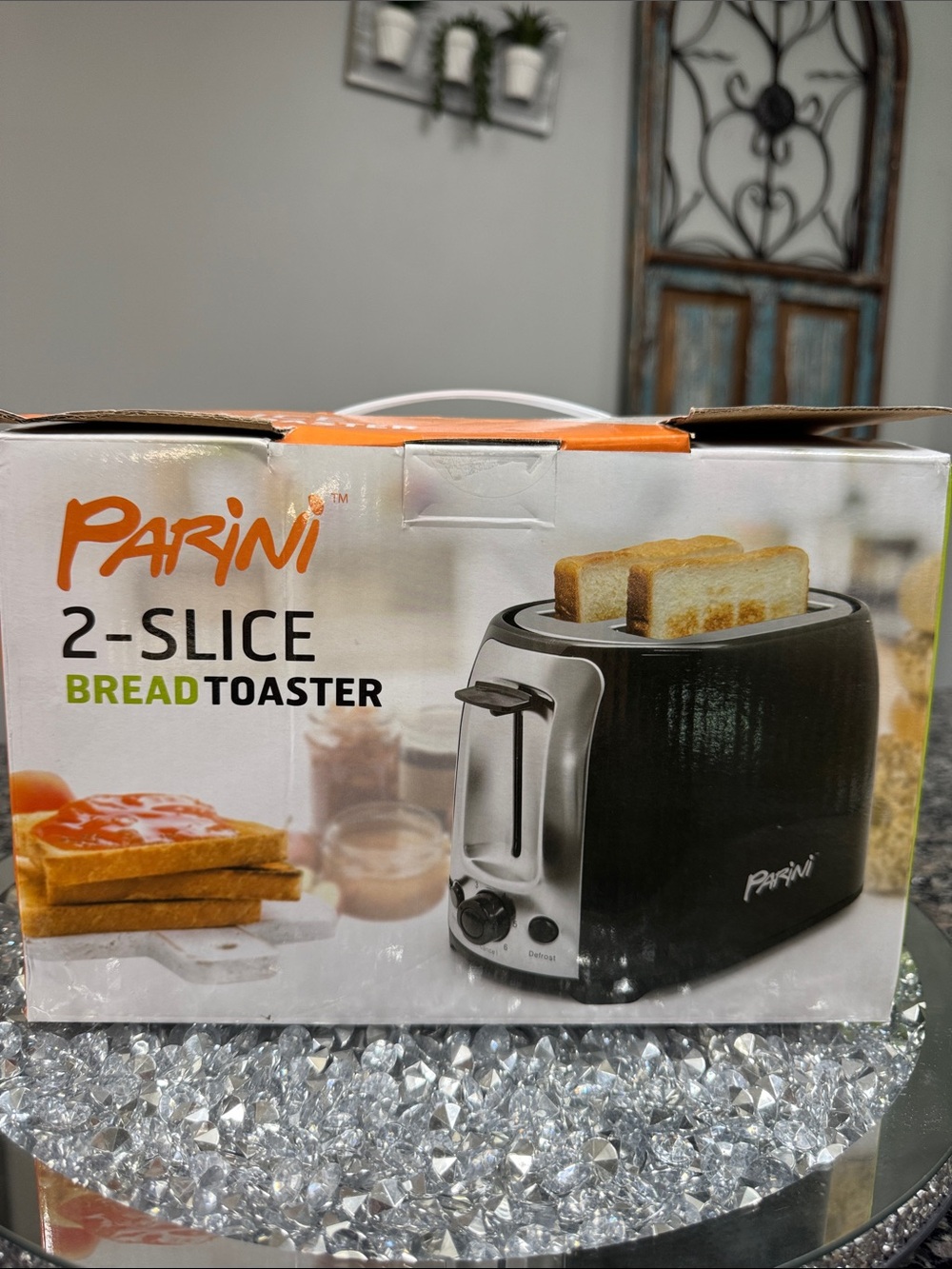 Parini 2-Slice Bread Toaster in Black NEW